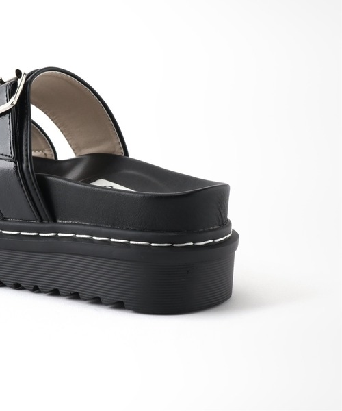 Casselini（キャセリーニ）の「【CASSELINI/キャセリーニ】 ダブルベルトミュール（サンダル・レディース・ブラック・SMALL/MEDIUM/LARGE）」の3枚目の写真