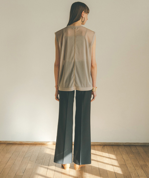 SLOBE IENA(スローブイエナ)の「【CLANE/クラネ】 LINE SHEER S/S TOPSカットソー◆(Tシャツ/カットソー・レディース・ベージュ/ピンク/グリーン・FREE)」の6枚目の写真