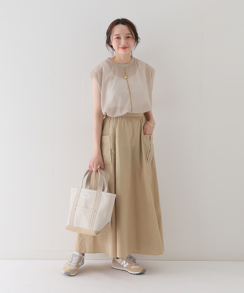 SLOBE IENA(スローブイエナ)の「【CLANE/クラネ】 LINE SHEER S/S TOPSカットソー◆(Tシャツ/カットソー・レディース・ベージュ/ピンク/グリーン・FREE)」の11枚目の写真