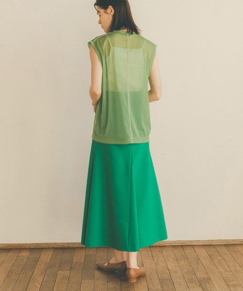 SLOBE IENA(スローブイエナ)の「【CLANE/クラネ】 LINE SHEER S/S TOPSカットソー◆(Tシャツ/カットソー・レディース・ベージュ/ピンク/グリーン・FREE)」の14枚目の写真