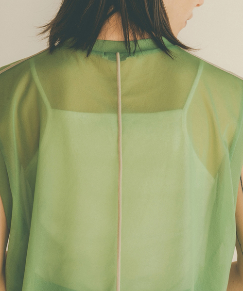 SLOBE IENA(スローブイエナ)の「【CLANE/クラネ】 LINE SHEER S/S TOPSカットソー◆(Tシャツ/カットソー・レディース・ベージュ/ピンク/グリーン・FREE)」の17枚目の写真
