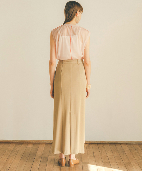 SLOBE IENA(スローブイエナ)の「【CLANE/クラネ】 LINE SHEER S/S TOPSカットソー◆(Tシャツ/カットソー・レディース・ベージュ/ピンク/グリーン・FREE)」の22枚目の写真