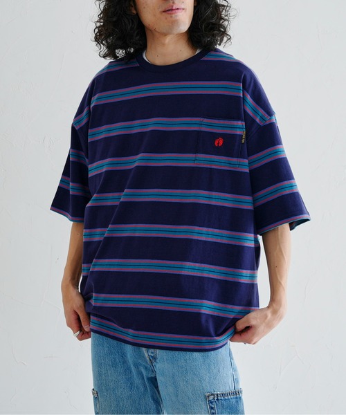 CABaN キャバン 美品 Mサイズ 半袖 マルチボーダー ニット Tシャツ CABaN キャバン 美品 Mサイズ 半袖 マルチボーダー ニット Tシャツ