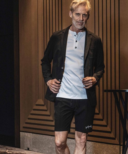 1PIU1UGUALE3  RELAX （ウノピゥウノウグァーレトレ リラックス）の「1PIU1UGUALE3 RELAX(ウノピゥウノウグァーレトレ リラックス)シルケット ヘンリーネック 半袖Tシャツ（Tシャツ/カットソー・メンズ・ブラック/ホワイト/ネイビー・XXL/M/L/S/XL）」の20枚目の写真