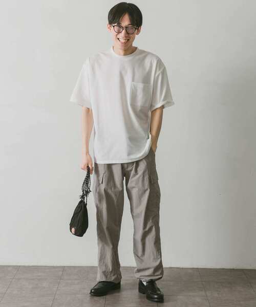 URBAN RESEARCH DOORS（アーバンリサーチドアーズ）の「ポンチBig Tシャツ（Tシャツ/カットソー・メンズ・スミクロ/ブルー系その他/ホワイト・42/40）」の18枚目の写真