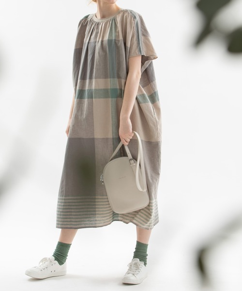 nop de nod（ノップドゥノッド）の「パネルチェック2wayギャザー