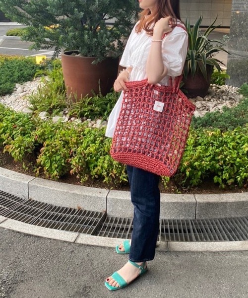 ACCOMMODE（アコモデ）の「ホリデーカゴバッグ（かごバッグ・レディース・ラベンダー/レッド/ベージュ・FREE）」の16枚目の写真