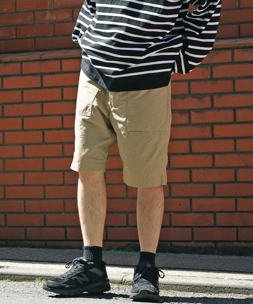 orSlow(オアスロウ)の「orSlow/オアスロウ US ARMY FATIGUE SHORTS ファティーグショーツ(チノパンツ・メンズ・ダークグリーン/ベージュ・2/4/3/1)」の14枚目の写真