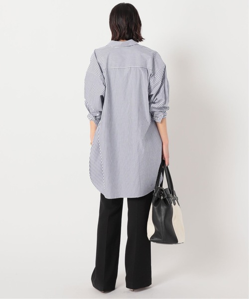 AP STUDIO（エーピーストゥディオ）の「ロングストライプシャツ（シャツ/ブラウス・レディース・ネイビー・FREE）」の6枚目の写真