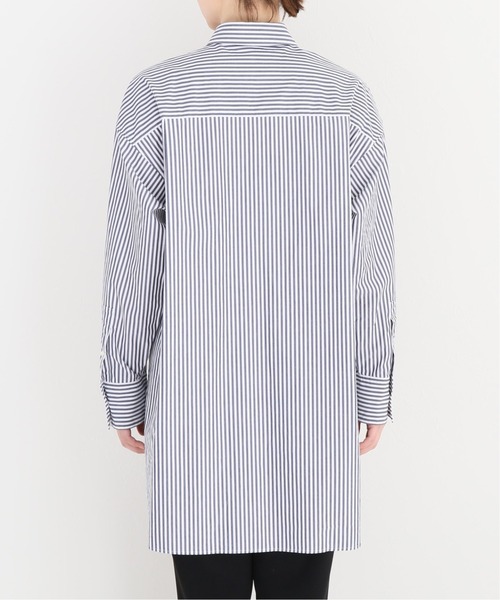 AP STUDIO（エーピーストゥディオ）の「ロングストライプシャツ（シャツ/ブラウス・レディース・ネイビー・FREE）」の9枚目の写真