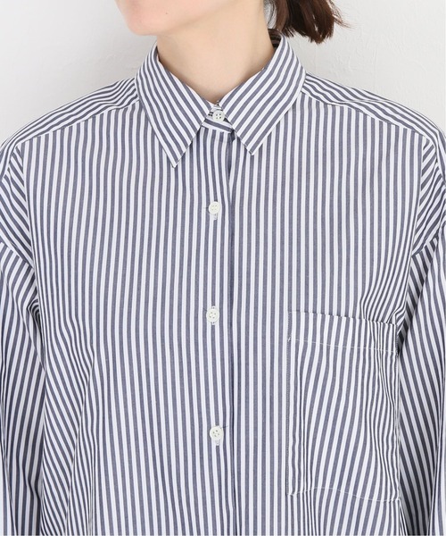 AP STUDIO（エーピーストゥディオ）の「ロングストライプシャツ（シャツ/ブラウス・レディース・ネイビー・FREE）」の10枚目の写真