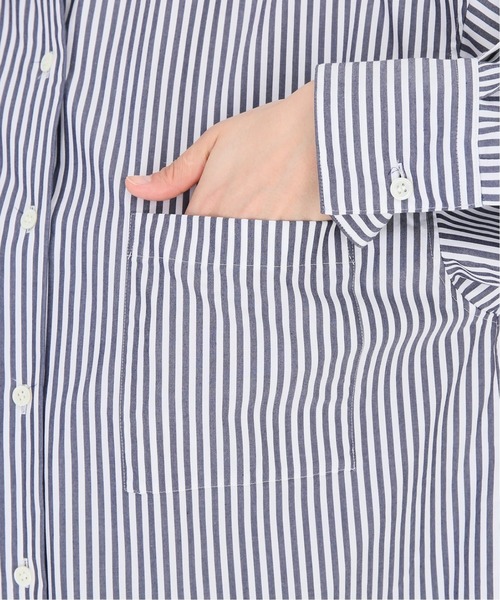 AP STUDIO（エーピーストゥディオ）の「ロングストライプシャツ（シャツ/ブラウス・レディース・ネイビー・FREE）」の14枚目の写真