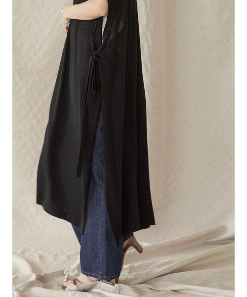 AMERICAN HOLIC(アメリカンホリック)の「リネンブレンドサイドリボンロングベスト(ベスト・レディース・ブラック/ブラウン・FREE)」の13枚目の写真