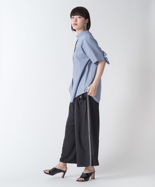 La SRIC（ラスリック）の「La SRIC / 半袖バックフリルBL（シャツ/ブラウス・レディース・ライトブルー/ベージュ/オフホワイト・38）」の22枚目の写真