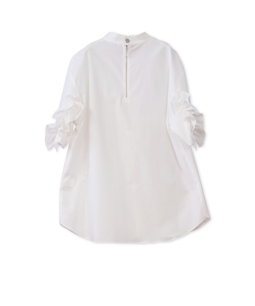 La SRIC（ラスリック）の「La SRIC / 半袖バックフリルBL（シャツ/ブラウス・レディース・ライトブルー/ベージュ/オフホワイト・38）」の19枚目の写真