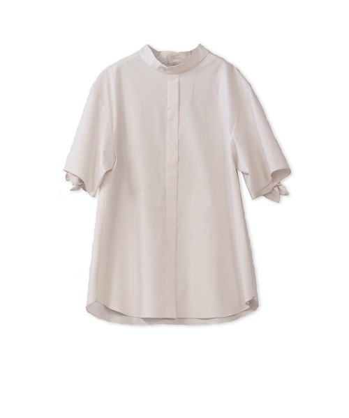 La SRIC（ラスリック）の「La SRIC / 半袖バックフリルBL（シャツ/ブラウス・レディース・ライトブルー/ベージュ/オフホワイト・38）」の6枚目の写真