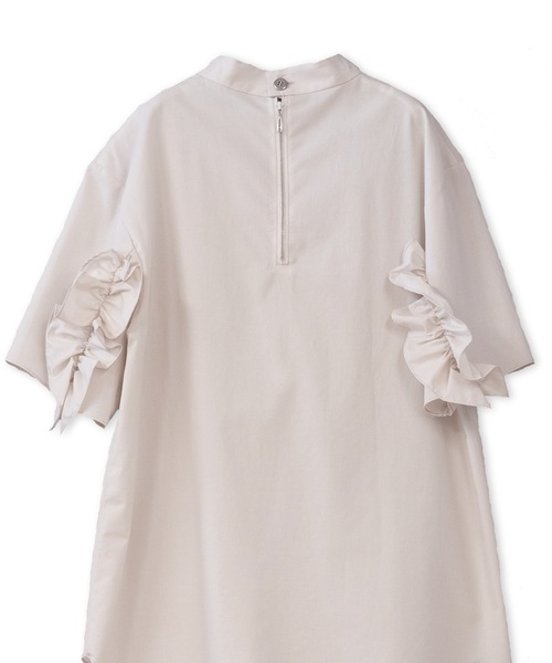 La SRIC（ラスリック）の「La SRIC / 半袖バックフリルBL（シャツ/ブラウス・レディース・ライトブルー/ベージュ/オフホワイト・38）」の11枚目の写真