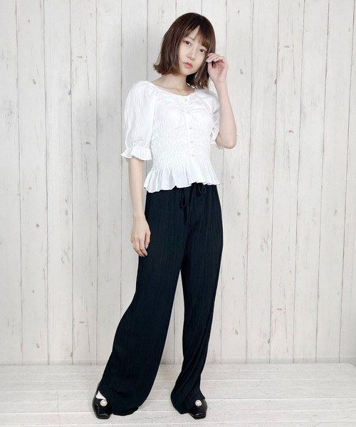 Clice de Paris(クリシェドゥパリス)の「K/プリーツパンツ(その他パンツ・レディース・ベージュ/ブラック/グレー・ONESIZE)」の2枚目の写真