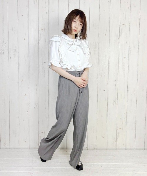 Clice de Paris(クリシェドゥパリス)の「K/プリーツパンツ(その他パンツ・レディース・ベージュ/ブラック/グレー・ONESIZE)」の8枚目の写真