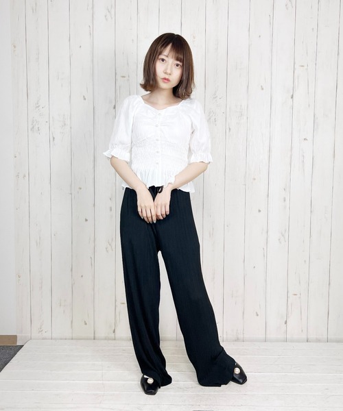 Clice de Paris(クリシェドゥパリス)の「K/プリーツパンツ(その他パンツ・レディース・ベージュ/ブラック/グレー・ONESIZE)」の12枚目の写真