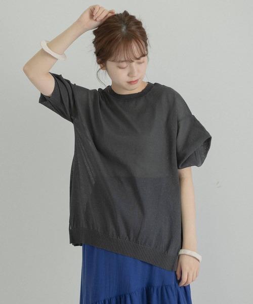 LAATO（ラート）の「PUFF PUFF KNIT（ニット/セーター・レディース・チャコールグレー/グリーン・FREE）」の5枚目の写真