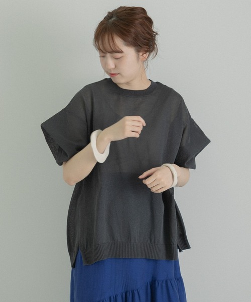 LAATO（ラート）の「PUFF PUFF KNIT（ニット/セーター・レディース・チャコールグレー/グリーン・FREE）」の13枚目の写真