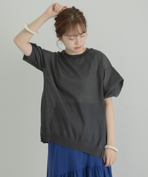 LAATO（ラート）の「PUFF PUFF KNIT（ニット/セーター・レディース・チャコールグレー/グリーン・FREE）」の8枚目の写真