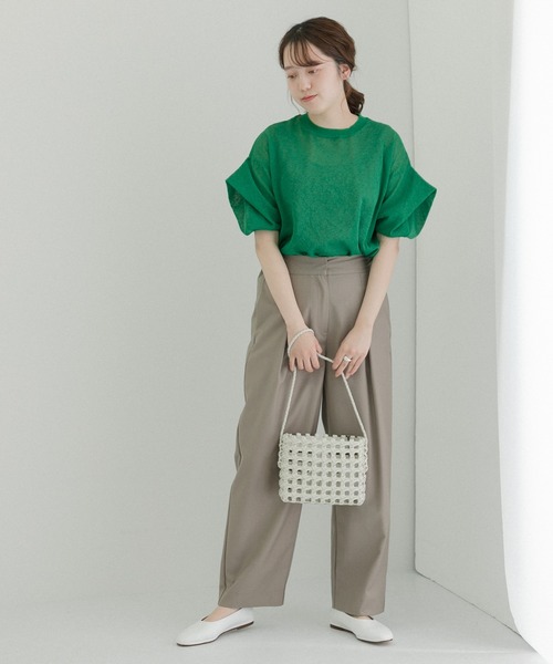 LAATO（ラート）の「PUFF PUFF KNIT（ニット/セーター・レディース・チャコールグレー/グリーン・FREE）」の14枚目の写真