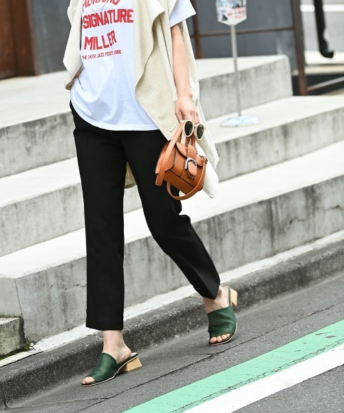 marjour(マージュール)の「CENTER PRESS PANTS(スラックス・レディース・ブラック/ピンク・M/L)」の6枚目の写真