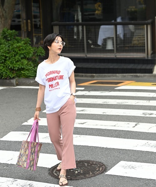 marjour(マージュール)の「CENTER PRESS PANTS(スラックス・レディース・ブラック/ピンク・M/L)」の11枚目の写真