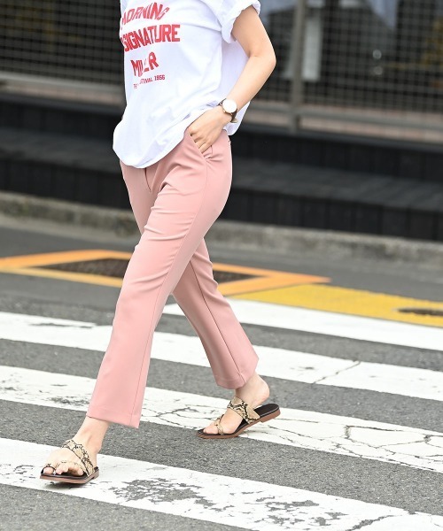 marjour(マージュール)の「CENTER PRESS PANTS(スラックス・レディース・ブラック/ピンク・M/L)」の15枚目の写真