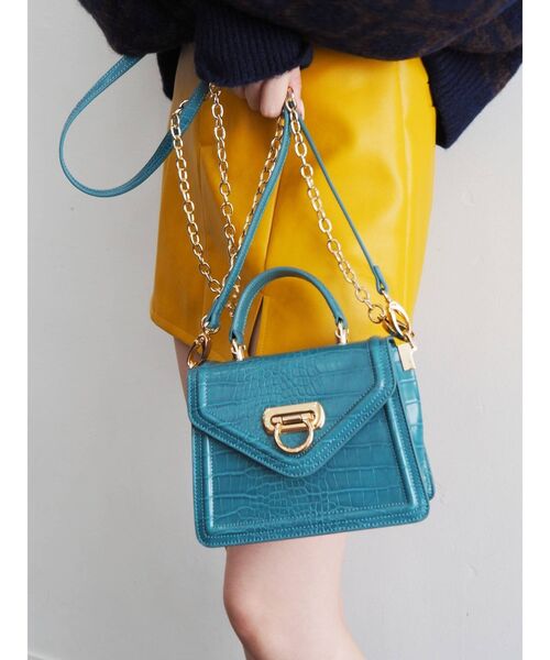 EVRIS(エヴリス)の「クロコライクハンドバッグ(ハンドバッグ・レディース・ブラック/パープル/ブラウン/ブルー・FREE)」の14枚目の写真