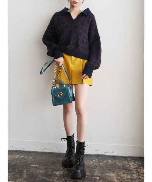 EVRIS(エヴリス)の「クロコライクハンドバッグ(ハンドバッグ・レディース・ブラック/パープル/ブラウン/ブルー・FREE)」の15枚目の写真