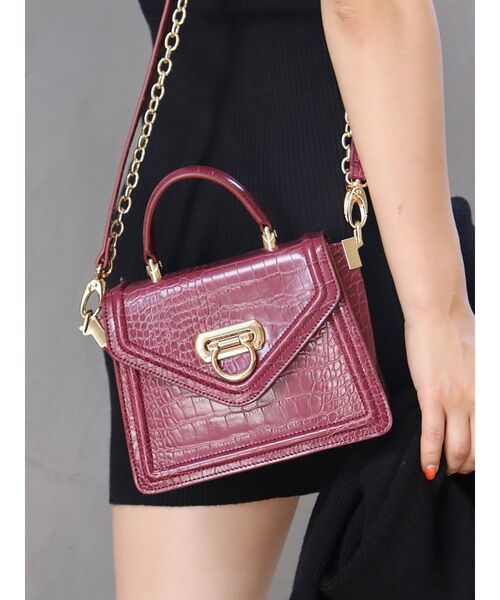 EVRIS(エヴリス)の「クロコライクハンドバッグ(ハンドバッグ・レディース・ブラック/パープル/ブラウン/ブルー・FREE)」の16枚目の写真