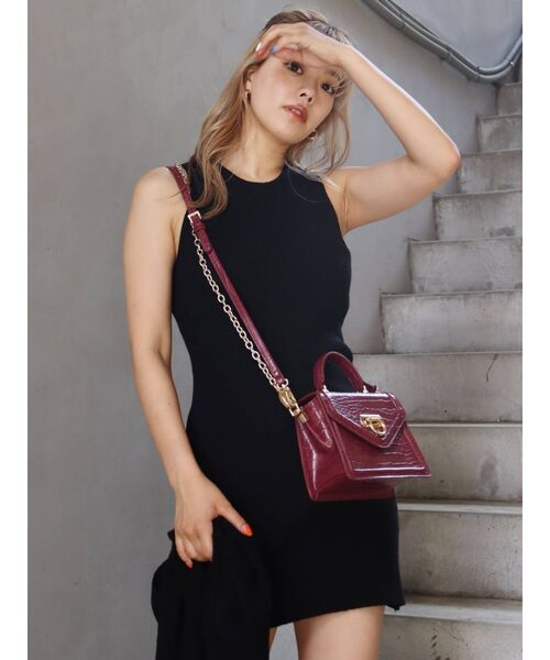 EVRIS(エヴリス)の「クロコライクハンドバッグ(ハンドバッグ・レディース・ブラック/パープル/ブラウン/ブルー・FREE)」の17枚目の写真