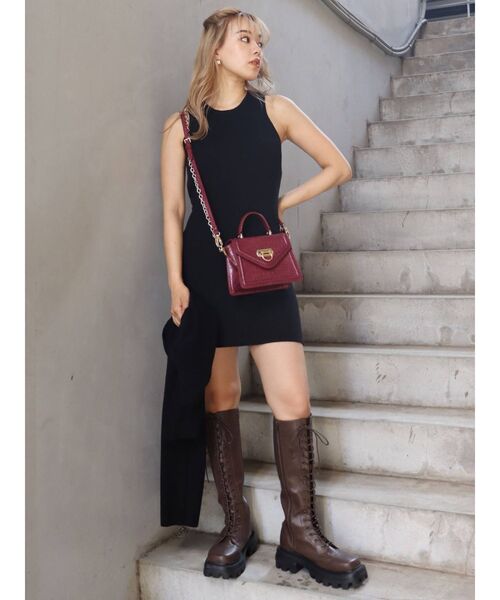 EVRIS(エヴリス)の「クロコライクハンドバッグ(ハンドバッグ・レディース・ブラック/パープル/ブラウン/ブルー・FREE)」の19枚目の写真