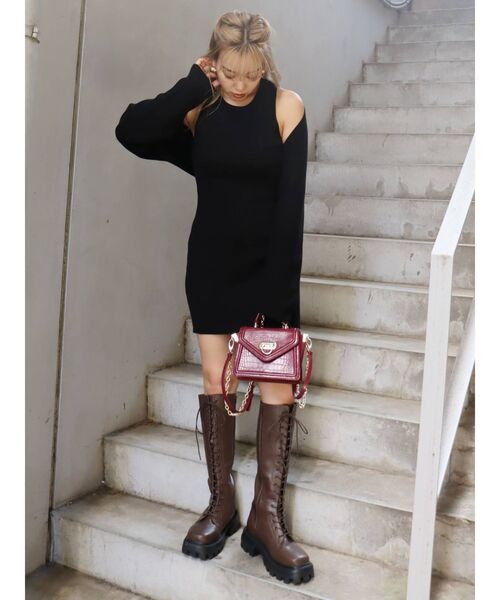 EVRIS(エヴリス)の「クロコライクハンドバッグ(ハンドバッグ・レディース・ブラック/パープル/ブラウン/ブルー・FREE)」の21枚目の写真