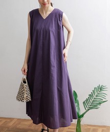 URBAN RESEARCH DOORS | コットンAラインノースリーブワンピース(ワンピース)