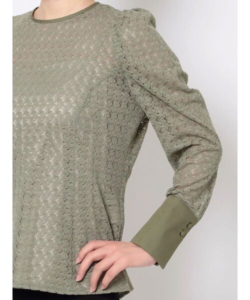 LAGUNAMOON（ラグナムーン）の「レーステキスタイルブラウス（シャツ/ブラウス・レディース・ホワイト/ブラック/カーキ・FREE）」の6枚目の写真