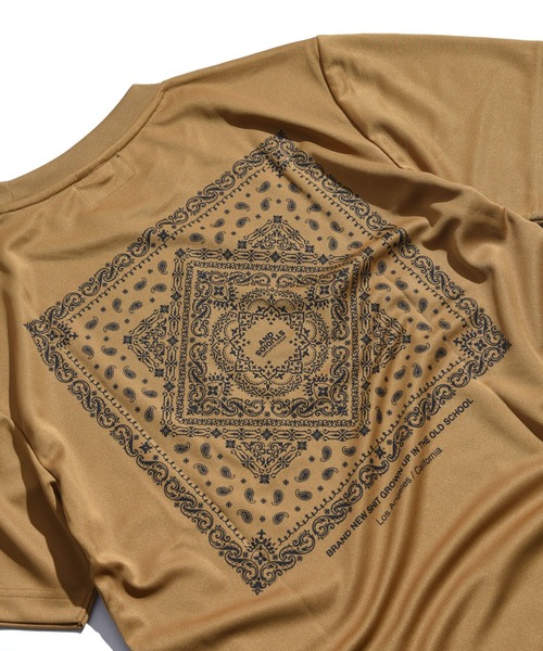 Satellite（サテライト）の「【SATELLITE(サテライト)】CRUISER TEE PAISLEY / ワイドシルエット / 吸汗速乾/ ドライフィット（Tシャツ/カットソー・メンズ・ブラック/ダークグリーン/ブラウン系その他・M/L）」の6枚目の写真