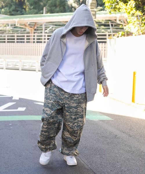 WEGO（ウィゴー）の「WEGO/ヘビーウエイト BIGZIPパーカー（パーカー・メンズ・ブラック/ブラウン/カーキ/ブルー/グレー系その他/スミクロ/杢グレー・MEDIUM/LARGE）」の20枚目の写真