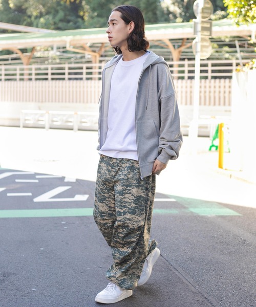 WEGO（ウィゴー）の「WEGO/ヘビーウエイト BIGZIPパーカー（パーカー・メンズ・ブラック/ブラウン/カーキ/ブルー/グレー系その他/スミクロ/杢グレー・MEDIUM/LARGE）」の21枚目の写真