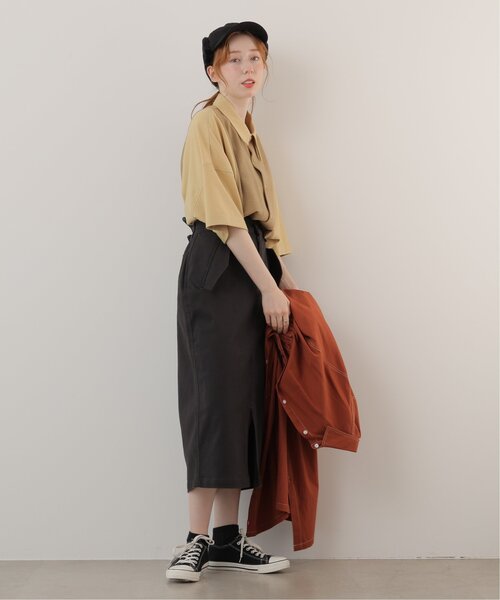 DOUBLE NAME（ダブルネーム）の「ショート丈異素材シャツ（シャツ/ブラウス・レディース・ブラック/イエロー/キナリ・FREE）」の9枚目の写真