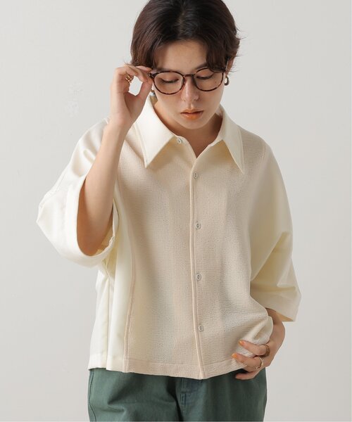 DOUBLE NAME（ダブルネーム）の「ショート丈異素材シャツ（シャツ/ブラウス・レディース・ブラック/イエロー/キナリ・FREE）」の21枚目の写真