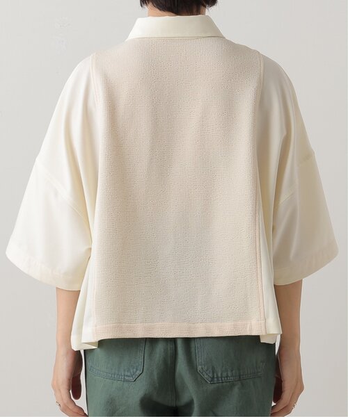 DOUBLE NAME（ダブルネーム）の「ショート丈異素材シャツ（シャツ/ブラウス・レディース・ブラック/イエロー/キナリ・FREE）」の19枚目の写真