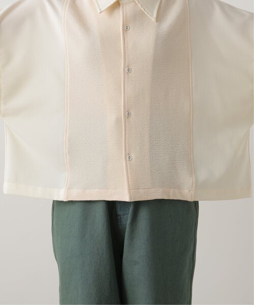 DOUBLE NAME（ダブルネーム）の「ショート丈異素材シャツ（シャツ/ブラウス・レディース・ブラック/イエロー/キナリ・FREE）」の11枚目の写真