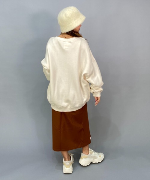 BILLABONG（ビラボン）の「BILLABONG/ビラボン  ビッグシルエット/オーバーサイズ/無地ワンポイントロゴスウェット  BC014-003（スウェット・レディース・ホワイト/ブラック・M/L）」の6枚目の写真