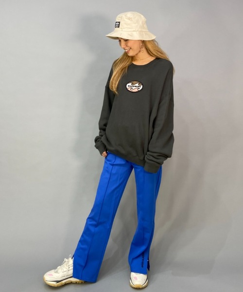 BILLABONG（ビラボン）の「BILLABONG/ビラボン  ビッグシルエット/オーバーサイズ/無地ワンポイントロゴスウェット  BC014-003（スウェット・レディース・ホワイト/ブラック・M/L）」の9枚目の写真