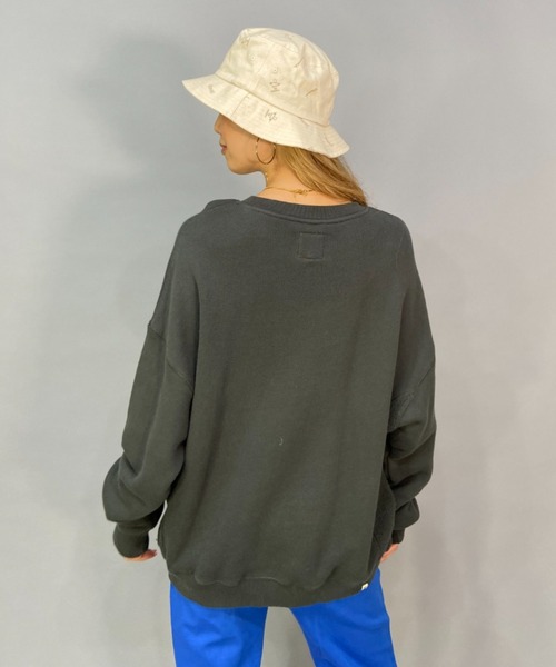 BILLABONG（ビラボン）の「BILLABONG/ビラボン  ビッグシルエット/オーバーサイズ/無地ワンポイントロゴスウェット  BC014-003（スウェット・レディース・ホワイト/ブラック・M/L）」の8枚目の写真