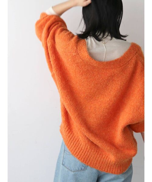 Ungrid（アングリッド）の「カラーモヘア混ルーズニットカーデ（カーディガン/ボレロ・レディース・ブルー/オレンジ/ピンク/ダークグリーン/グレー・FREE）」の17枚目の写真